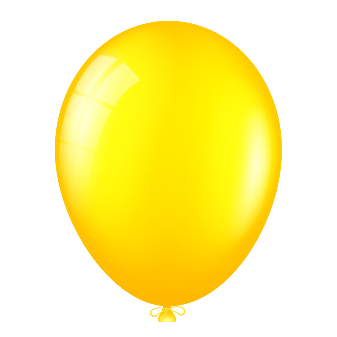 yellow helium balloon