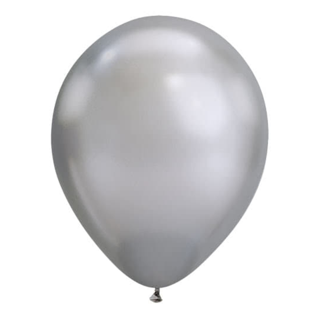 silver helium balloon